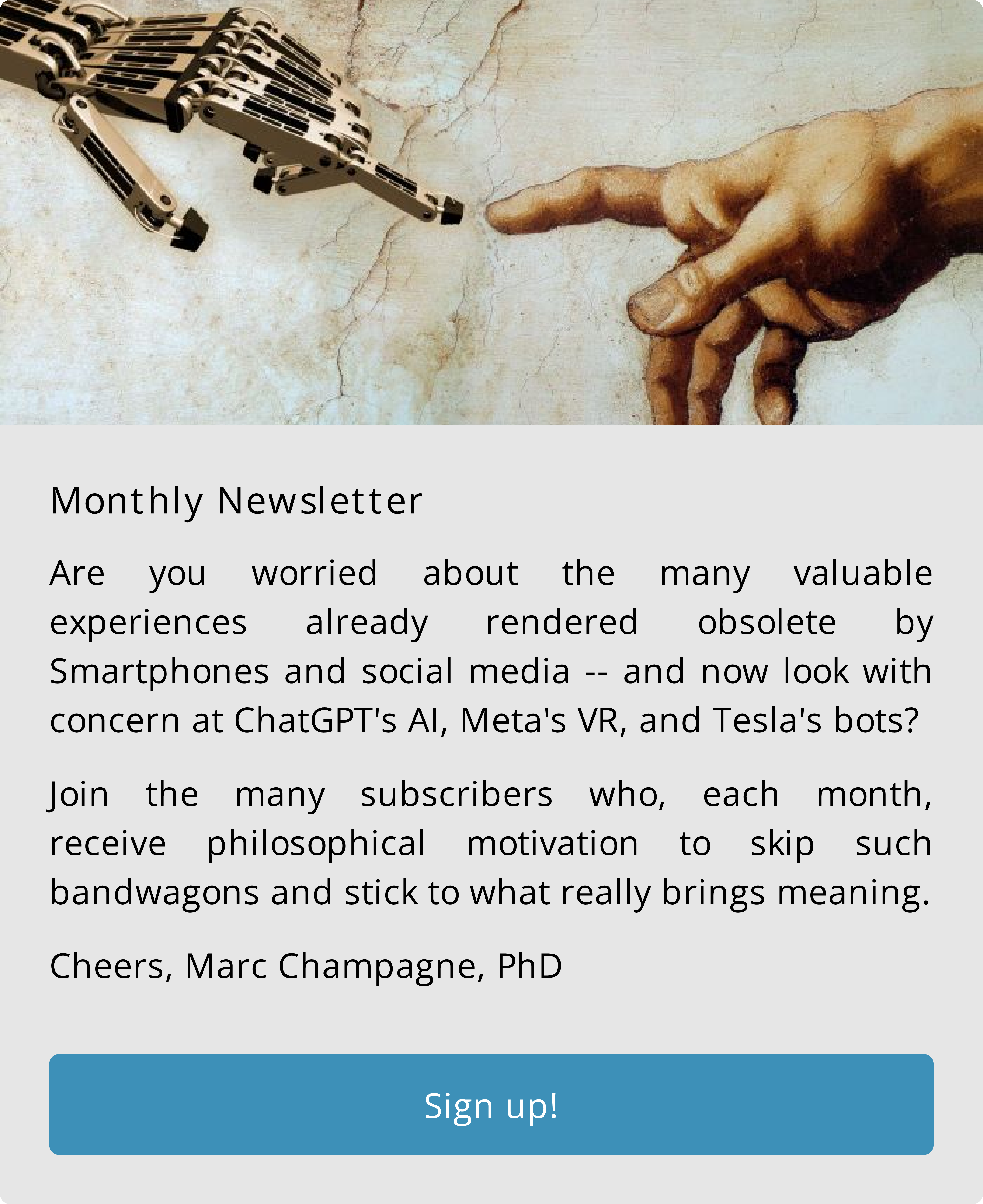 Philosophy of Technology Newsletter sign-up